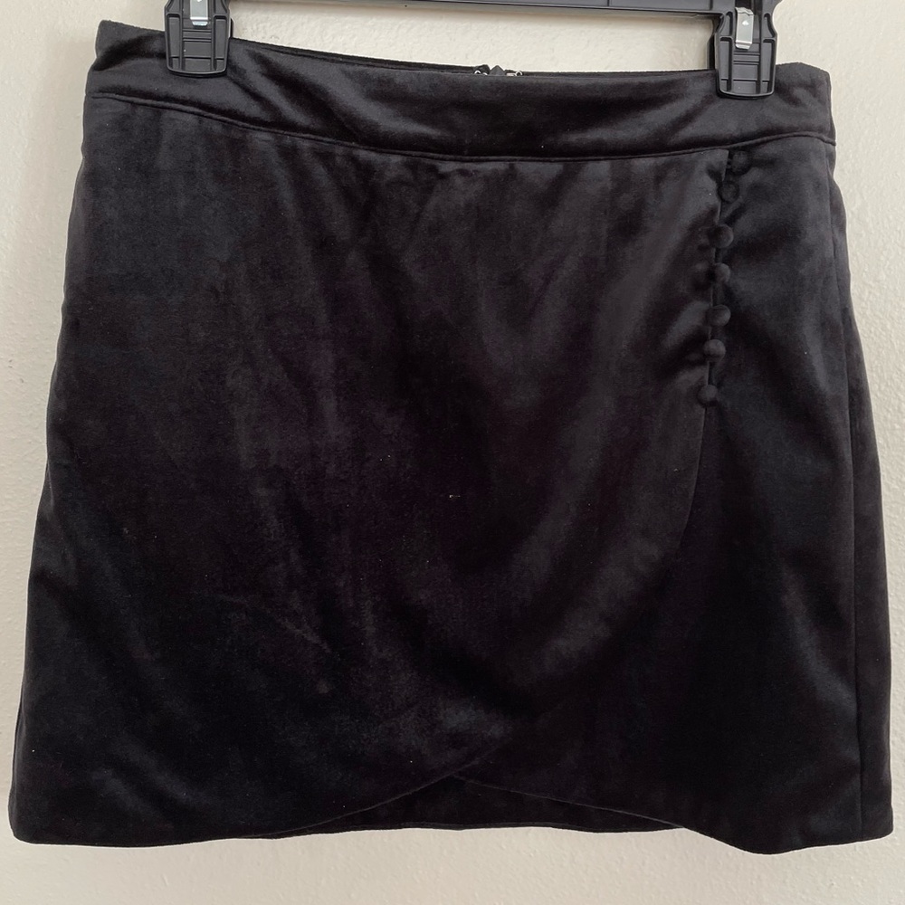 Love Riche Black Velvet Skirt
